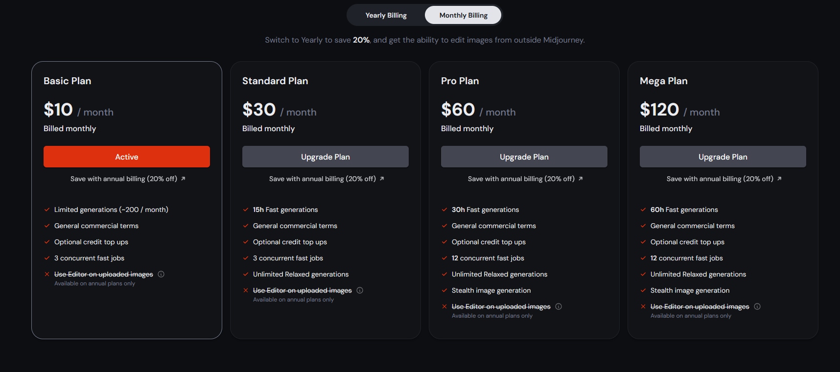 ai-image-generator-Midjourney-pricing