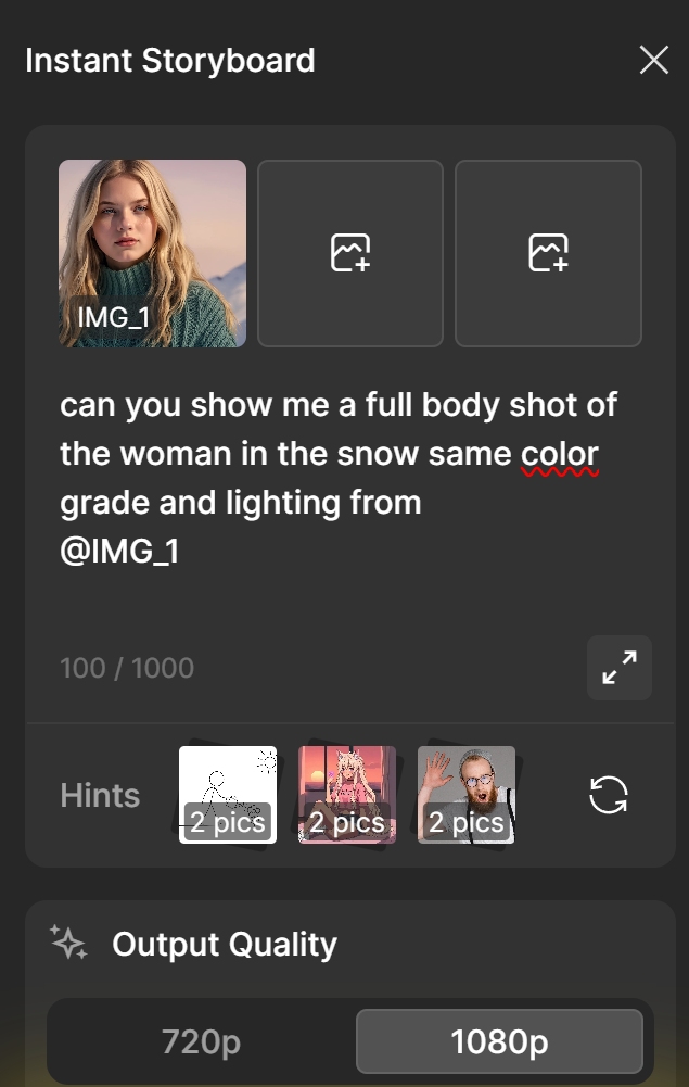 prompt and picture example