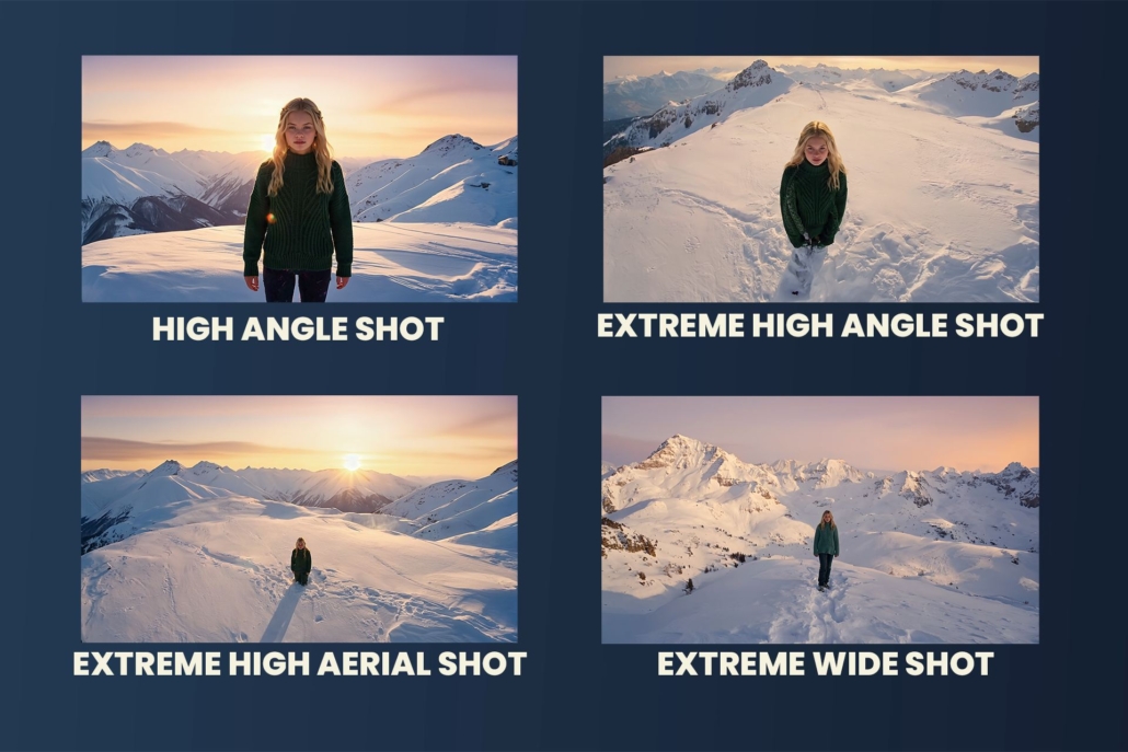 picture of: high angle shot, extreme high angle shot, extreme high angle aerial shot, extreme wide shot